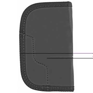 High-friction synthetic rubber exterior of Sticky Holsters LG-5 for secure waistband or pocket carry