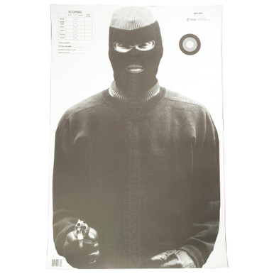 Action Target Vital Anatomy Black Silhouette Target 100-Pack front view