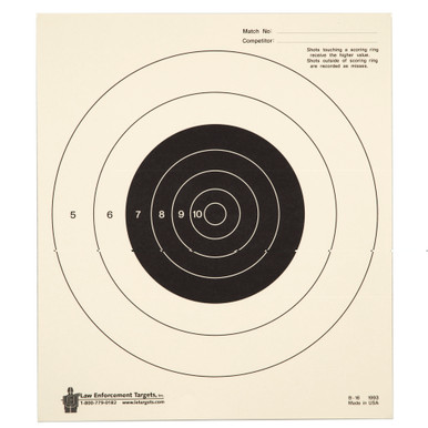 Action Target Bullseye Tag Paper Targets 100-pack front view