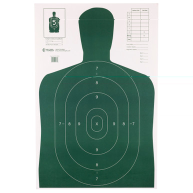 Action Target B27E Green Silhouette Paper Target 100-pack front view