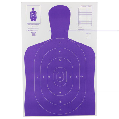 Action Target High-Visibility Fluorescent Purple B27E Paper Target 100-Pack