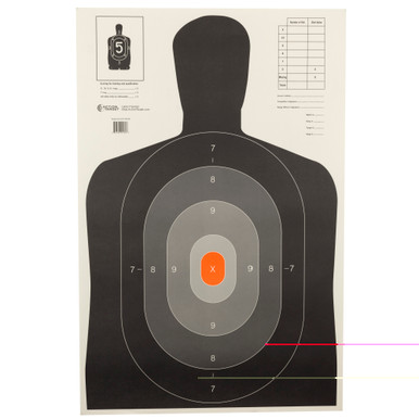 Action Target B27E Pro silhouette target 100-pack front view