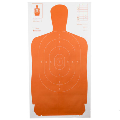Action Target B-27S Orange full-size silhouette paper targets, 100-pack