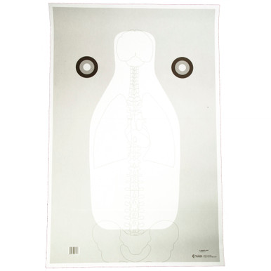Action Target FBI Vital Anatomy Grey Paper Shooting Target 100 Pack
