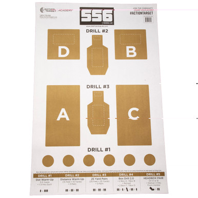 Action Target 5.56 Training Lab Cream paper targets 100-pack stacked bundle