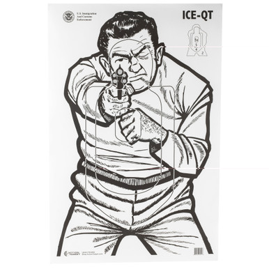 Action Target Customs and Immigration Enforcement Training Target 100-pack front view