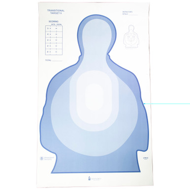 Action Target USDT Transition Blue paper shooting target 100-pack front view