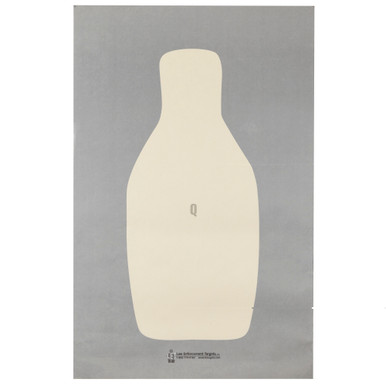 Action Target Standard Q silhouette paper target, 100-pack front view