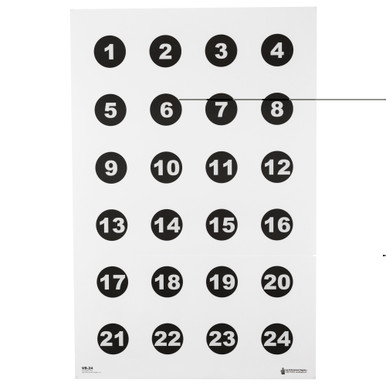 Action Target 24 3-Inch Numbered Circle Targets 100-Pack