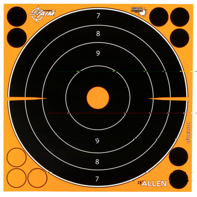 Allen EZ-Aim 8x8 Bullseye Paper Targets 30-Pack with splash technology