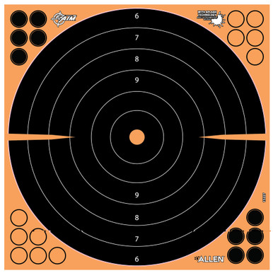 Allen EZ-Aim 16x16 Bullseye Paper Targets 5-Pack with splash technology