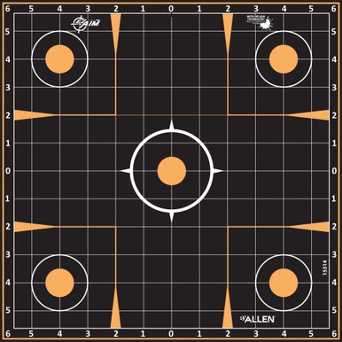 Allen EZ-Aim 12x12 Sight-In Paper Target 5-Pack with splash impact zones