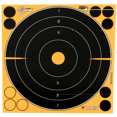 Allen EZ-Aim 8 inch Bullseye Paper Targets 6-Pack with splash technology
