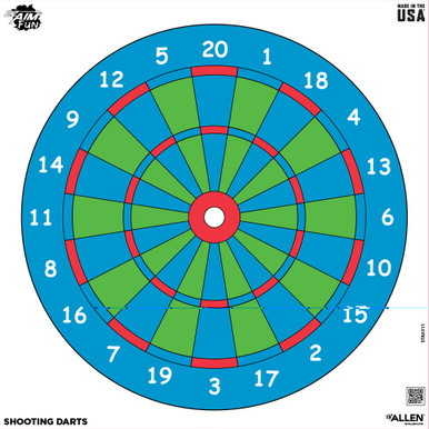 Allen EZ Aim 12x12 Plinking Paper Targets 9-Pack with vibrant printed designs