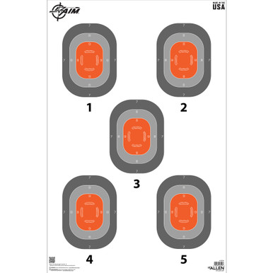Allen EZAim 5 Spot Paper Targets 23x35 inch 50-pack front view