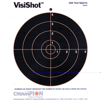 Champion Visishot 8 inch Bullseye Target 10 pack front view