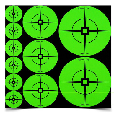 Birchwood Casey Target Spots Green Assortment self-adhesive fluorescent shooting targets