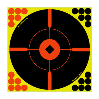 Birchwood Casey 12-inch Shoot-N-C Round Chartreuse Bullseye Target 5-pack