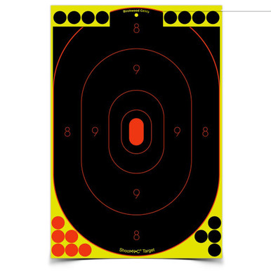 Birchwood Casey Shoot-N-C 12x18 Silhouette Target 5-Pack with reactive bullet impact rings