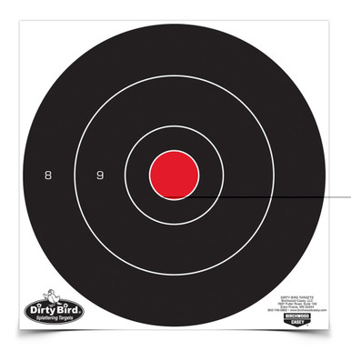 Birchwood Casey Dirty Bird 12-inch Round Bullseye Shooting Target front view
