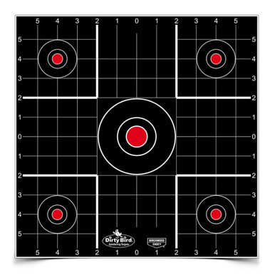 Birchwood Casey Dirty Bird Sight-In Targets 12-pack with splatter pattern