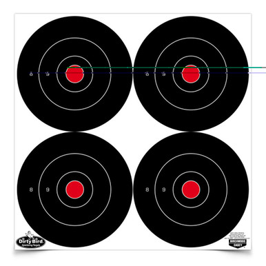 Birchwood Casey Dirty Bird 6-inch Round Bullseye Target front view
