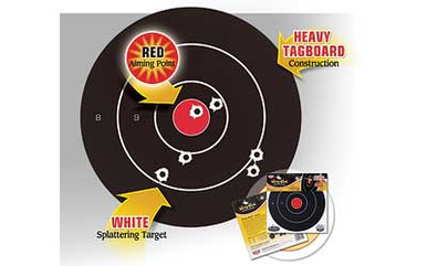 Birchwood Casey Dirty Bird Target showing reactive splatter effect after shots