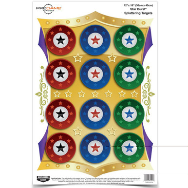 Birchwood Casey Pregame Star Burst Target 8-12x18 inch front view