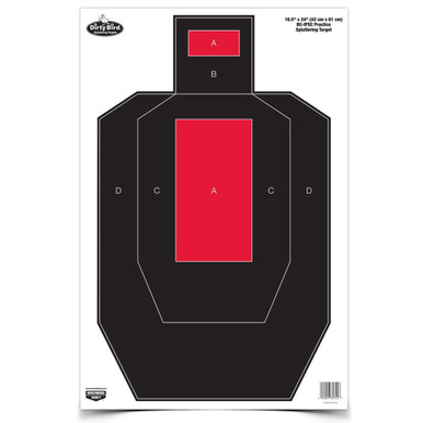 Birchwood Casey Dirty Bird IPSC Practice Target 3-Pack front view