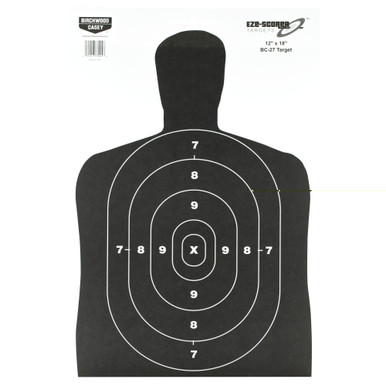 Birchwood Casey EZE-Scorer BC-27 12x18 paper shooting target with high-contrast scoring rings