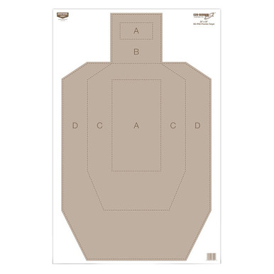 Birchwood Casey Eze-Scorer IPSC Silhouette Target 23x35 inch front view