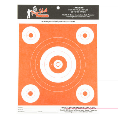 Pro-Shot Day Glow Orange bullseye target detail showing scoring rings