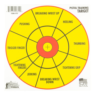 Pro-Shot Bullseye Pistol Training Target detail showing scoring rings