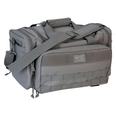 Evolution Outdoor EVODS Gray Range Bag with MOLLE webbing and multiple compartments