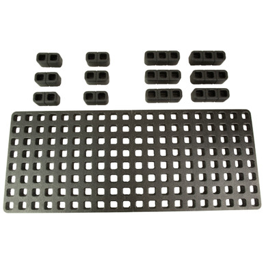 Magpul DAKA Grid Organizer installed in Pelican V700 case, showing modular gear organization layout