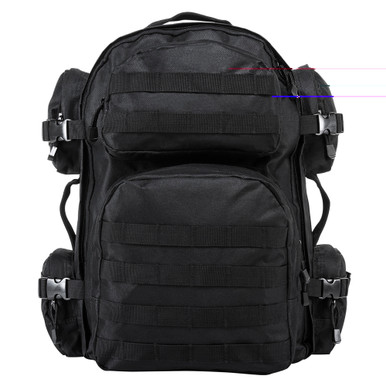 NcStar VISM Tactical MOLLE Backpack Black – Front View