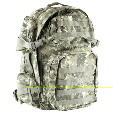 NcStar VISM Tactical Backpack Digital Camo – Front View with MOLLE Webbing