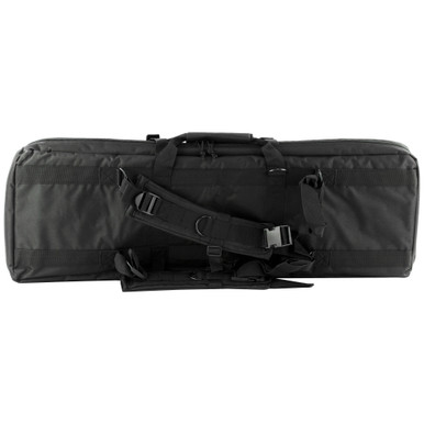 VISM Double Carbine Case 36 Inch Black interior compartments and padding detail