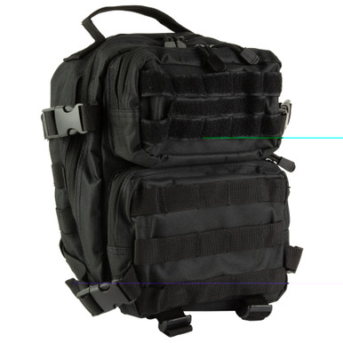 NCSTAR VISM Everyday Backpack with MOLLE Webbing in Black, front view