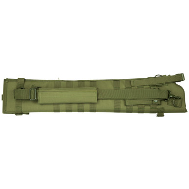 NcStar Tactical Shotgun Scabbard Green - Front View with MOLLE Webbing