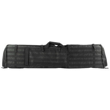 NcStar Rifle Case unrolled as a shooting mat, displaying padded interior and slip-resistant elbow panels
