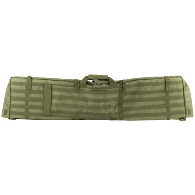 NcStar Rifle Case Shooting Mat unfolded showing padded mat surface and MOLLE webbing