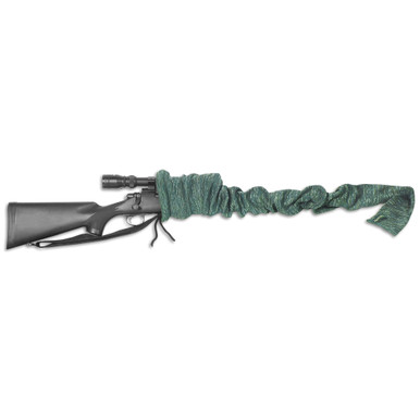 Remington 52-inch silicone treated green gun sock with drawstring closure