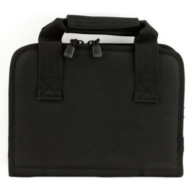 UTG Deluxe Single Pistol Case Black - interior foam padding view