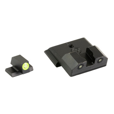 XS Sights R3D 2.0 Night Sights for S&W M&P – rear serrated blacked-out sight detail
