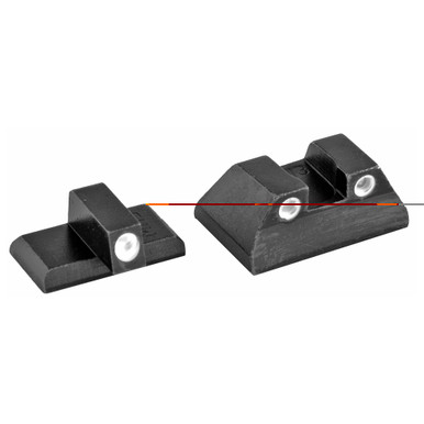Meprolight Fixed Tritium Night Sights for HK P2000 - Rear View