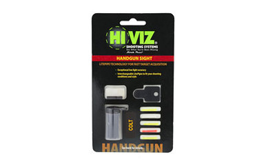 Hi-Viz 1911 Front Sight LitePipe color options: green, red, and white