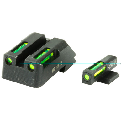HiViz LiteWave H3 1911 night sights – tritium LitePipe detail view