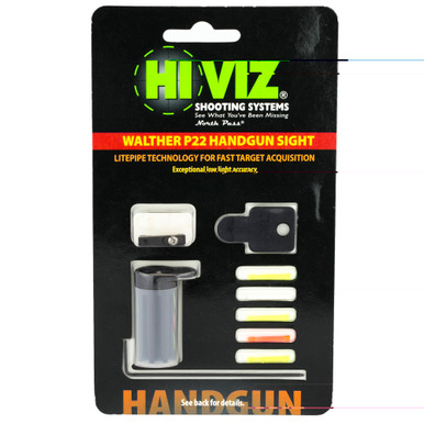 HiViz Walther P22 Interchangeable Front Sight with LitePipes