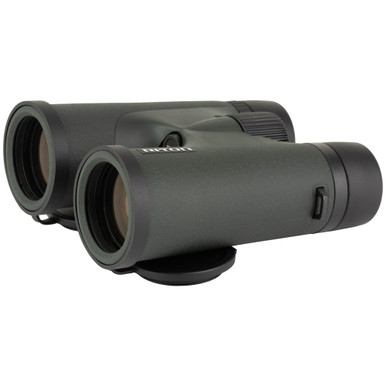 Riton 5 Primal 8x42 ED Binocular – front view showing open-bridge body and objective lenses